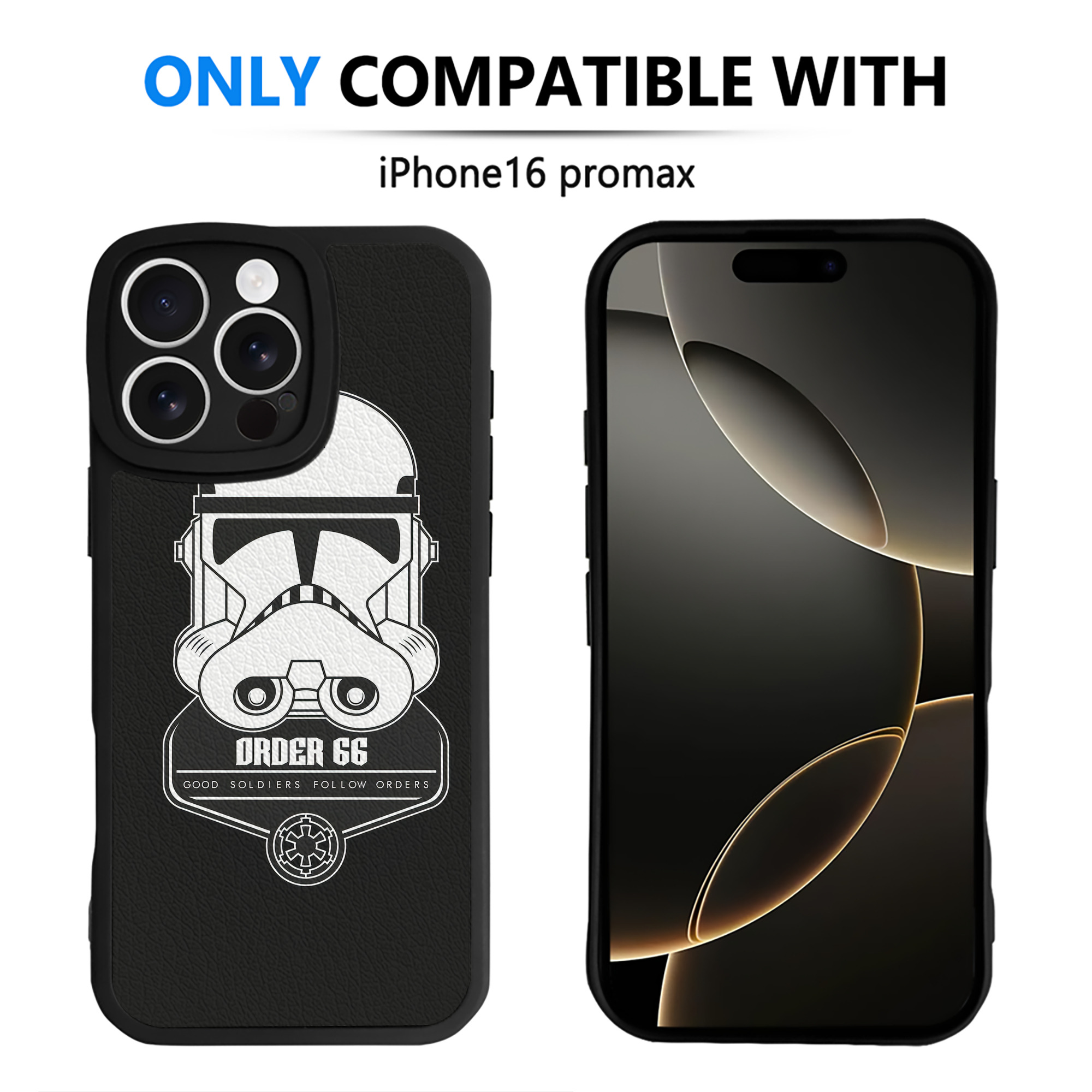 （画像用） スター・ウォーズ Star Wars 【iPhone 16シリーズ対応】シリコンスマホケース（レザー調） 材質：シリコン